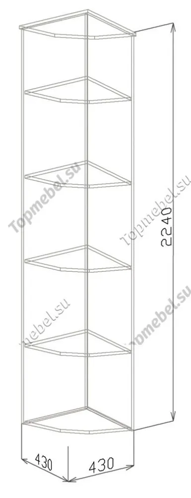 Прихожая Ника угол 2 - Угловой шкаф в прихожую