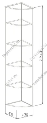 Прихожая Ника угол 2 - Угловой шкаф в прихожую