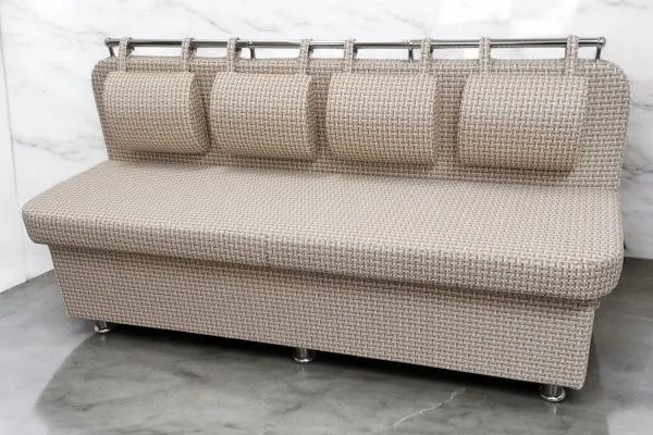 Кухонный прямой диван Лана-4 с подушками и ящиком - Кухонные диваны