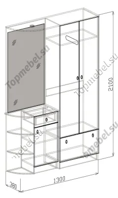 София-1 Модуль - Прихожие с зеркалом