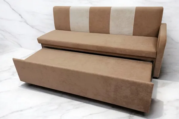 Кухонный прямой диван Таон-2 со спальным местом и подлокотником - Кухонные диваны