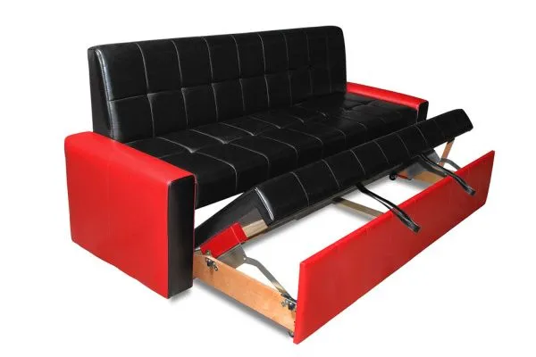 Кухонный прямой диван Йоркер Лайн со спальным местом (двухцветный) - Кухонные диваны