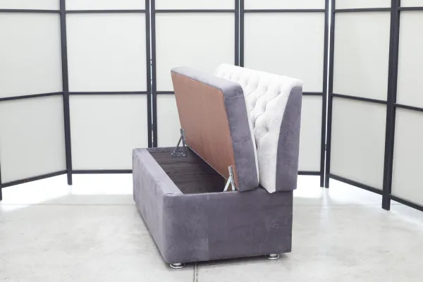 Кухонный прямой диван Монро с ящиком (антивандальный) - Кухонные диваны