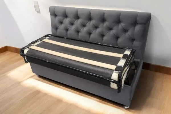 Кухонный прямой диван Таон-4M с каретной стяжкой (раскладушка) - Кухонные диваны