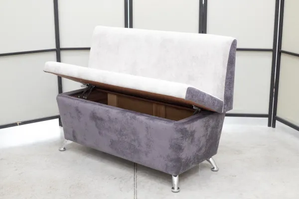 Кухонный прямой диван Граф-2 с ящиком (антивандальный) - Кухонные диваны