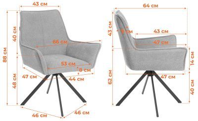 Кресло Murano/Мурано - опора 360, велюр/букле (HYP), светло-серый