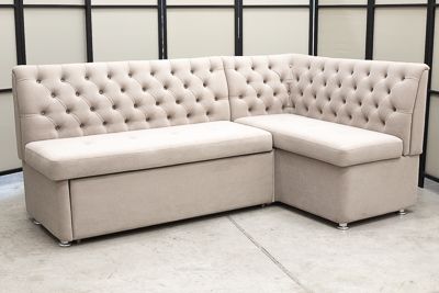 Кухонный угловой диван Денвер с каретной стяжкой - Кухонные диваны