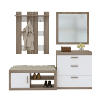 Прихожая Тойво 9 - нельсон - белый жемчуг