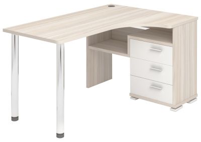 Компьютерный стол СР-132С-140 - карамель - белый жемчуг