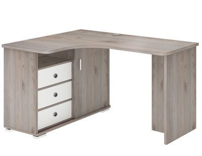 Компьютерный стол СР-145С - корпус нельсон, фасад белый жемчуг, столешница нельсон