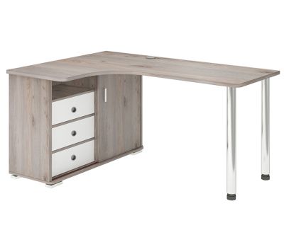 Компьютерный стол СР-165СМ - корпус нельсон, фасад белый жемчуг, столешница нельсон