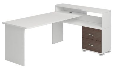 Компьютерный стол СР-620-180С - корпус белый жемчуг, фасады шамони, столешница белый жемчуг