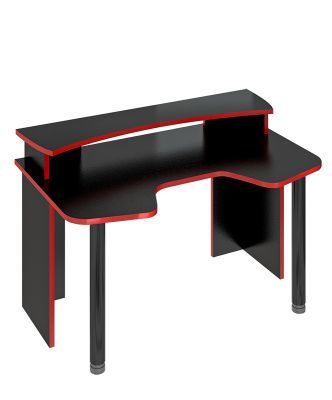 Стол СКЛ-Игр140Ч+НКИЛ140 - черный-красный