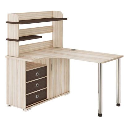 Компьютерный стол СР-145М - корпус карамель, фасады шамони, столешница карамель Компьютерный стол СР-145М - корпус карамель, фасады шамони, столешница карамель