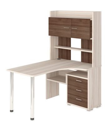 Компьютерный стол СР-133-150 - корпус карамель, фасады шамони