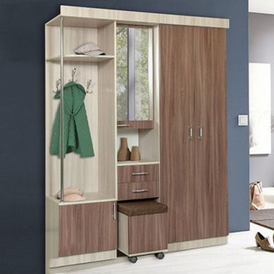 Прихожая Елена-3 (Ясень шимо светлый / Ясень шимо темный) - Готовые прихожие