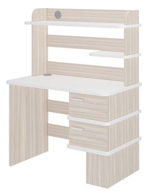 Компьютерный стол СД-15 - корпус карамель, полки белый жемчуг