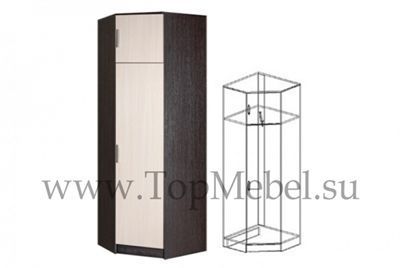 Шкаф в прихожую угловой "Машенька" (Венге/Дуб молочный) - Спальня