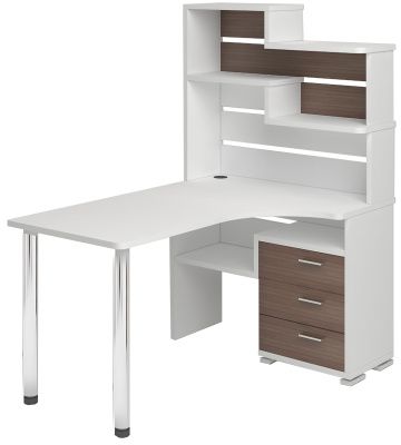 Компьютерный стол СР-132-140 - белый жемчуг - шамони Компьютерный стол СР-132-140 - белый жемчуг - шамони