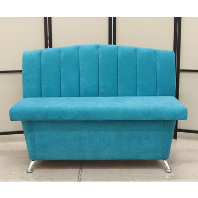 Кухонный прямой диван Альт с ящиком (сине-зеленый) - Кухонные диваны