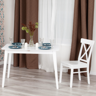 Стул Retro - дерево гевея, МДФ, 44,3 x 55 x 89 x SH45см, Белый (White)