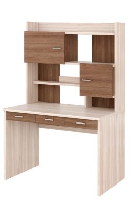 Компьютерный стол СП-33 - корпус карамель, фасады шамони
