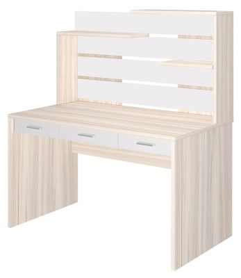 Компьютерный стол СП-82 - корпус карамель, фасады белый жемчуг