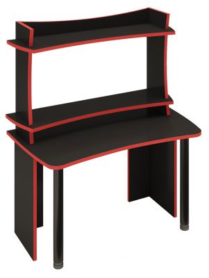 Стол СКЛ-Софт140Ч+НКИЛ140ВЛЧ - черный-красный