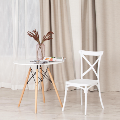 Стул CROSS (mod. PL24) - пластик, 48 х 58 х 89 см, White (белый) 11954