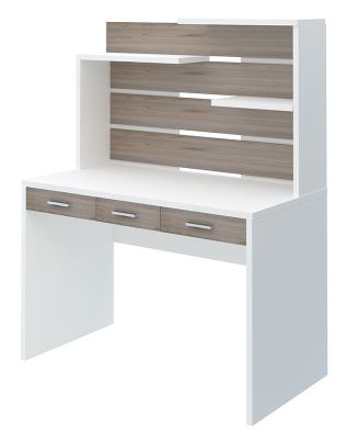 Компьютерный стол СП-32 - корпус белый жемчуг, фасады нельсон