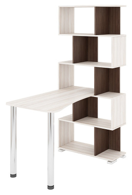 Компьютерный стол СЛ-5СТ-2 - корпус карамель, фасады шамони, столешница карамель