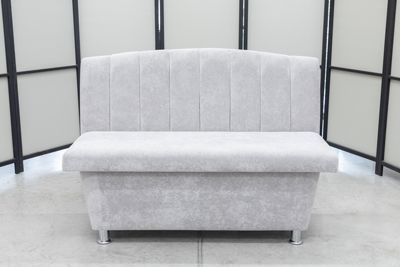 Кухонный прямой диван Альт с ящиком (антивандальный светло-серый) - Кухонные диваны