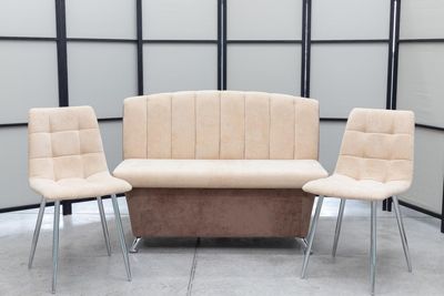 Диван, 2 стула (серия Альт с хромированными стульями) - Кухонные наборы