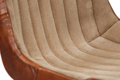 Стул Secret De Maison GETS ( mod. M-14529 )  - металл/кожа буйвола/ткань хлопок, 78х45х51см, коричневый, ткань: винтаж