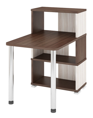 Компьютерный стол СБ-10М-3 - корпус шамони, фасады карамель, столешница шамони