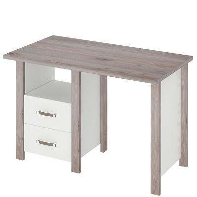 Стол СТД-115 с тумбой - нельсон - белый жемчуг