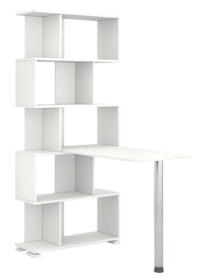 Компьютерный стол СЛ-5СТ - корпус белый жемчуг, фасады белый жемчуг, столешница белый жемчуг