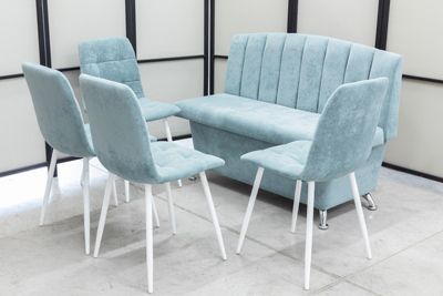 Диван, 4 стула (серия Альт ментол) - Кухонные наборы