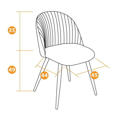 Стул Melody - флок , коричневый, 6