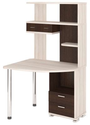 Компьютерный стол СК-20 - корпус карамель, фасады венге Компьютерный стол СК-20 - корпус карамель, фасады венге