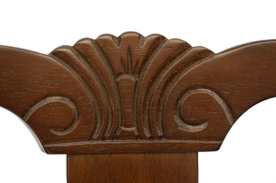 Стул - Афродита/ Aphrodite - дерево гевея, 46х54х99см, Cappuchino , ткань кремовая с рисунком (3321)