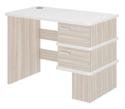 Компьютерный стол СД-15С - корпус карамель, полки белый жемчуг