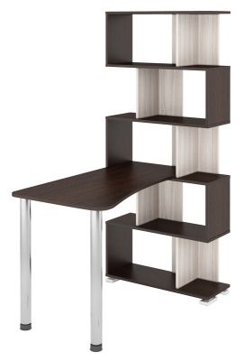 Компьютерный стол СЛ-5СТ-2 - корпус венге, фасады карамель, столешница венге