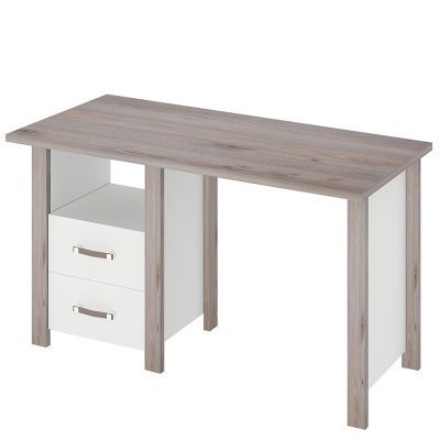 Стол с тумбой СТД-130 с тумбой - нельсон - белый жемчуг