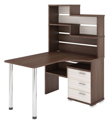 Компьютерный стол СР-132-130 - корпус шамони, фасады карамель