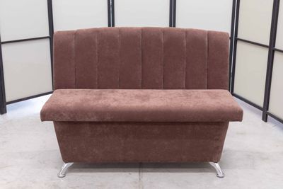 Кухонный прямой диван Альт с ящиком (антивандальный шоколад) - Кухонные диваны