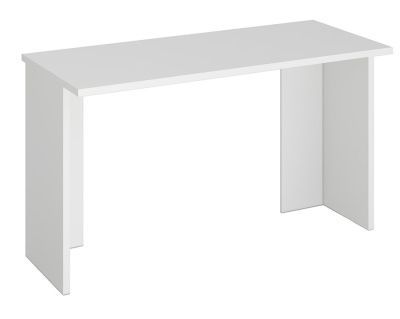 Стол СКЛ-Прям130 (без тумбы) - белый жемчуг