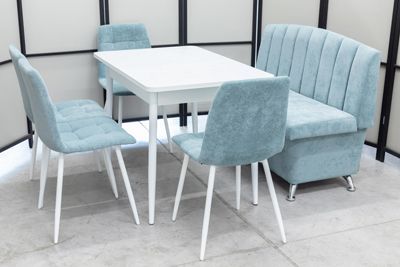Диван, стол, 4 стула (серия Альт ментол) Диван, стол, 4 стула (серия Альт ментол) - Кухонные наборы