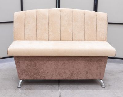 Кухонный прямой диван Альт с ящиком (антивандальный бежевый) - Кухонные диваны