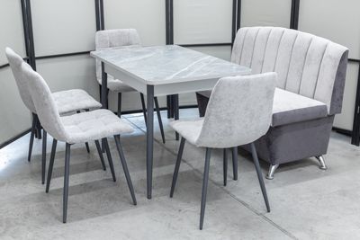 Обеденная группа Альт-1 Кватро светло-серый - Кухонные наборы